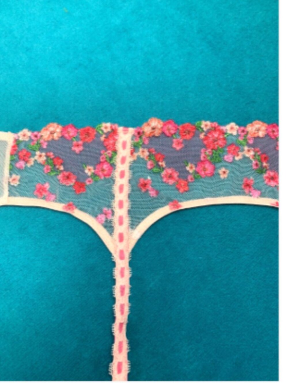 Victoria's Secret Dream Angels Hearts & Roses Embroidery Garter Belt M/L XL/XXL - Picture 9 of 10